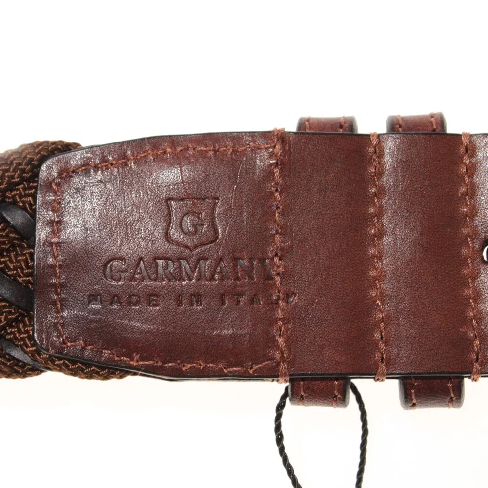 Garmany NWT Braided / Woven Belt Size 85 (US 32) in Brown Leather